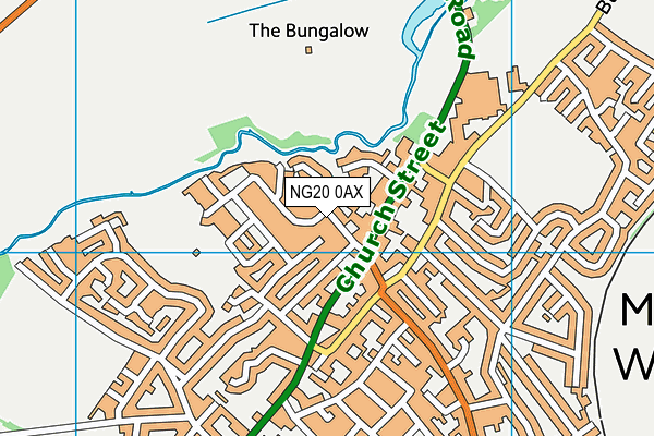 NG20 0AX map - OS VectorMap District (Ordnance Survey)