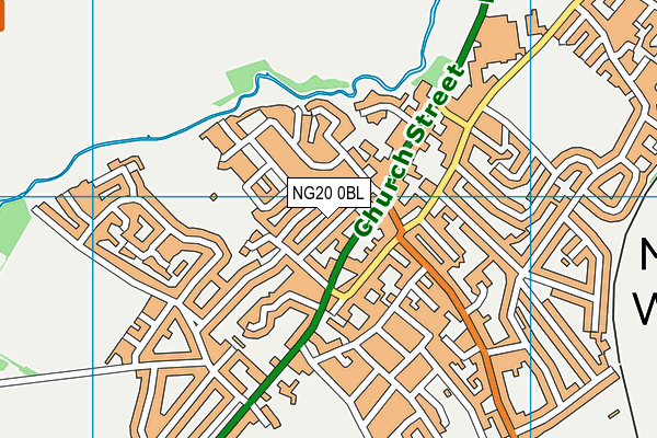 NG20 0BL map - OS VectorMap District (Ordnance Survey)