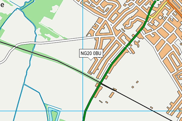 NG20 0BU map - OS VectorMap District (Ordnance Survey)