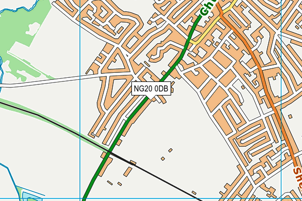 NG20 0DB map - OS VectorMap District (Ordnance Survey)