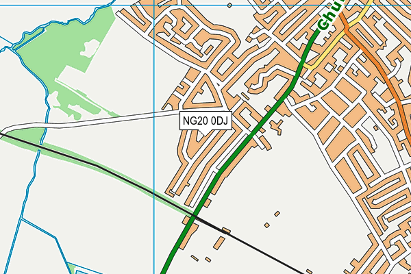 NG20 0DJ map - OS VectorMap District (Ordnance Survey)