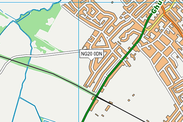 NG20 0DN map - OS VectorMap District (Ordnance Survey)