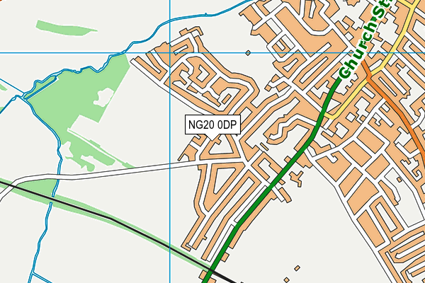 NG20 0DP map - OS VectorMap District (Ordnance Survey)