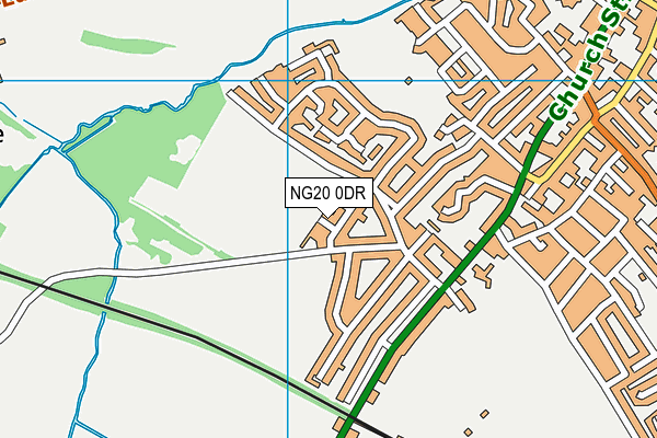 NG20 0DR map - OS VectorMap District (Ordnance Survey)