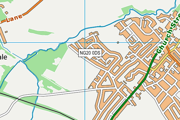 NG20 0DS map - OS VectorMap District (Ordnance Survey)