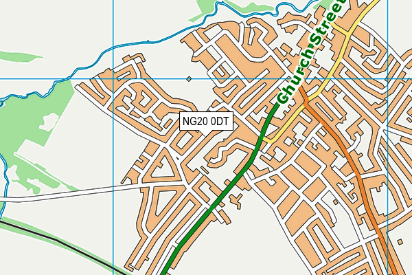 NG20 0DT map - OS VectorMap District (Ordnance Survey)