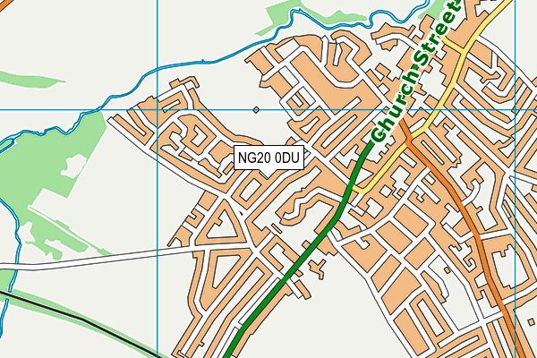 NG20 0DU map - OS VectorMap District (Ordnance Survey)