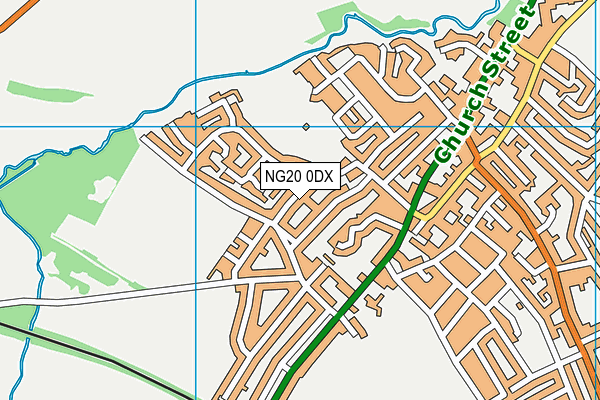 NG20 0DX map - OS VectorMap District (Ordnance Survey)