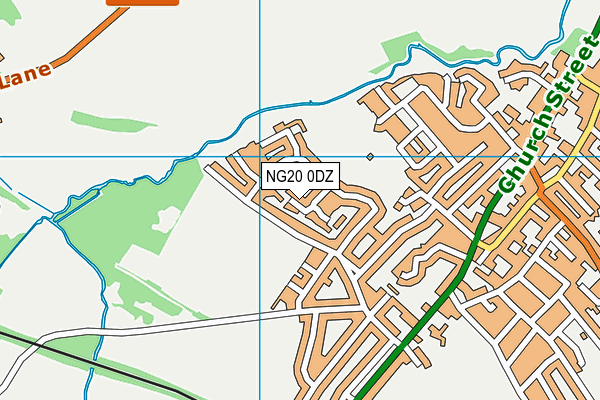 NG20 0DZ map - OS VectorMap District (Ordnance Survey)