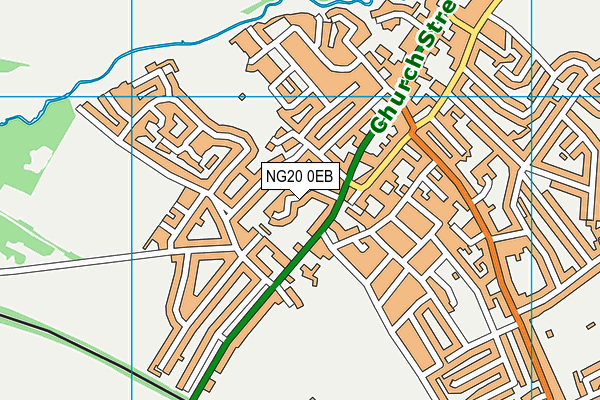 NG20 0EB map - OS VectorMap District (Ordnance Survey)