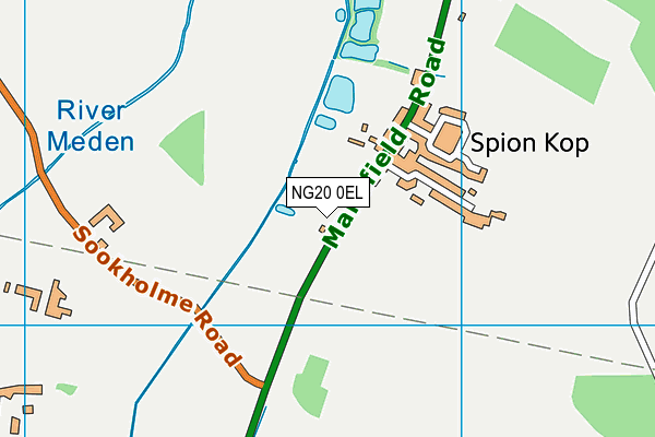 NG20 0EL map - OS VectorMap District (Ordnance Survey)