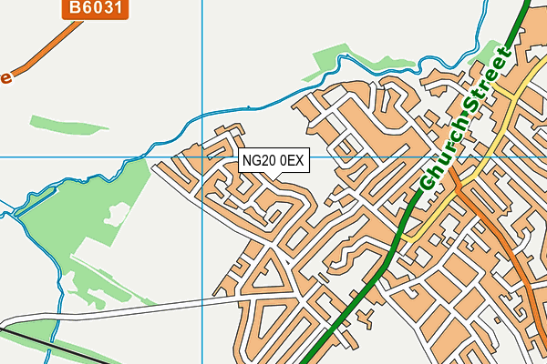 NG20 0EX map - OS VectorMap District (Ordnance Survey)