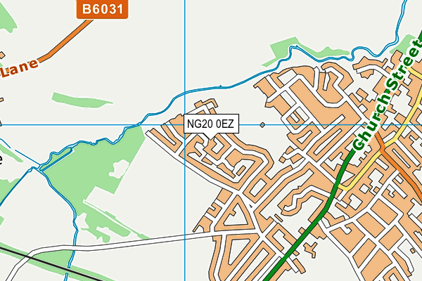 NG20 0EZ map - OS VectorMap District (Ordnance Survey)