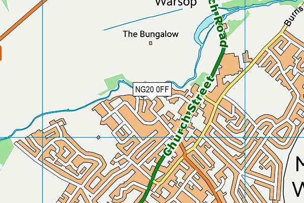 NG20 0FF map - OS VectorMap District (Ordnance Survey)