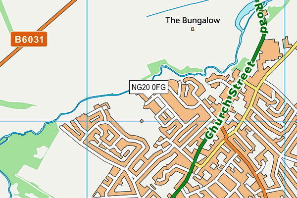 NG20 0FG map - OS VectorMap District (Ordnance Survey)