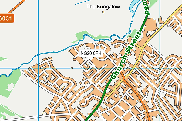 NG20 0FH map - OS VectorMap District (Ordnance Survey)