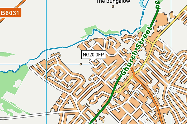 NG20 0FP map - OS VectorMap District (Ordnance Survey)