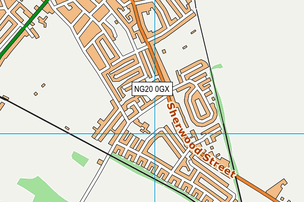 NG20 0GX map - OS VectorMap District (Ordnance Survey)