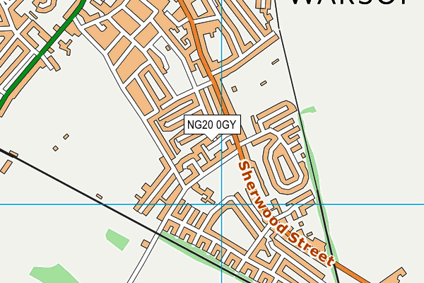 NG20 0GY map - OS VectorMap District (Ordnance Survey)