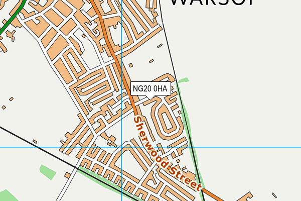 NG20 0HA map - OS VectorMap District (Ordnance Survey)
