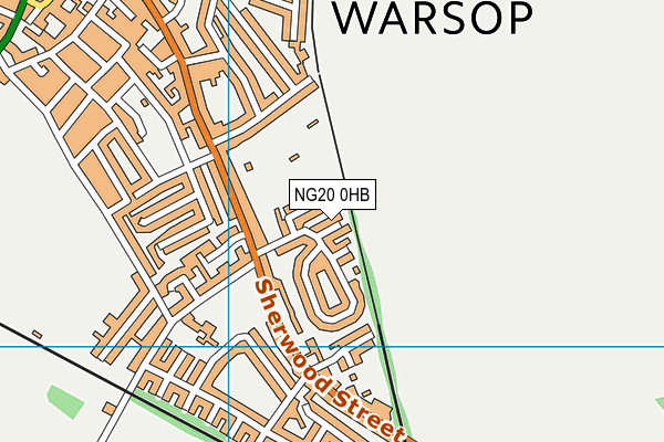 NG20 0HB map - OS VectorMap District (Ordnance Survey)