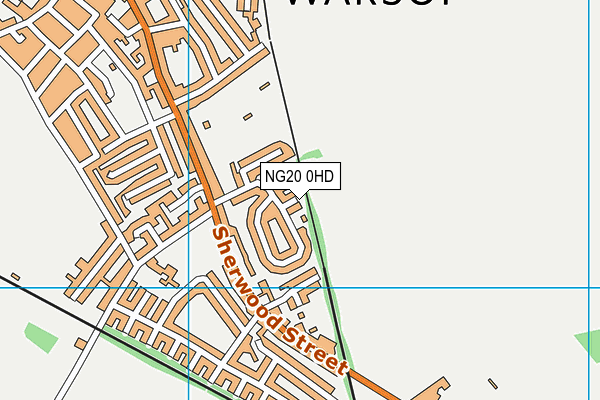 NG20 0HD map - OS VectorMap District (Ordnance Survey)