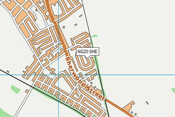 NG20 0HE map - OS VectorMap District (Ordnance Survey)