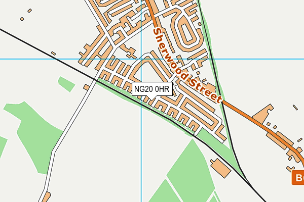 NG20 0HR map - OS VectorMap District (Ordnance Survey)