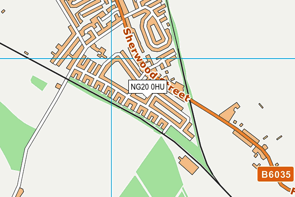 NG20 0HU map - OS VectorMap District (Ordnance Survey)