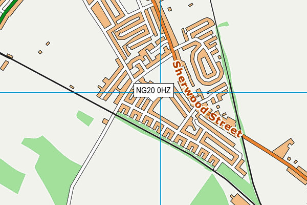 NG20 0HZ map - OS VectorMap District (Ordnance Survey)