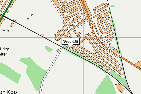 NG20 0JB map - OS VectorMap District (Ordnance Survey)