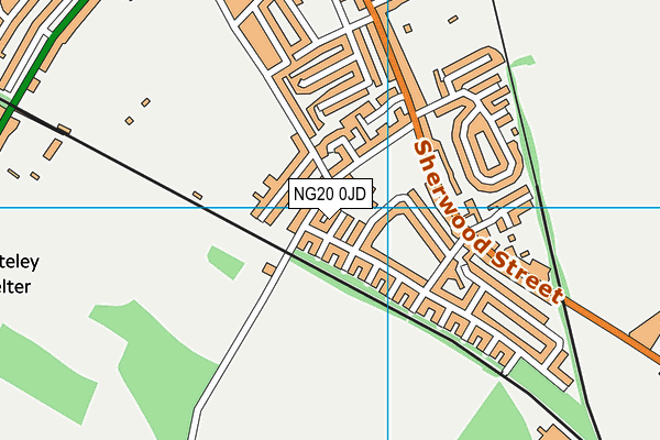 NG20 0JD map - OS VectorMap District (Ordnance Survey)
