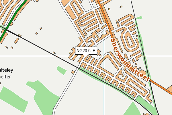 NG20 0JE map - OS VectorMap District (Ordnance Survey)