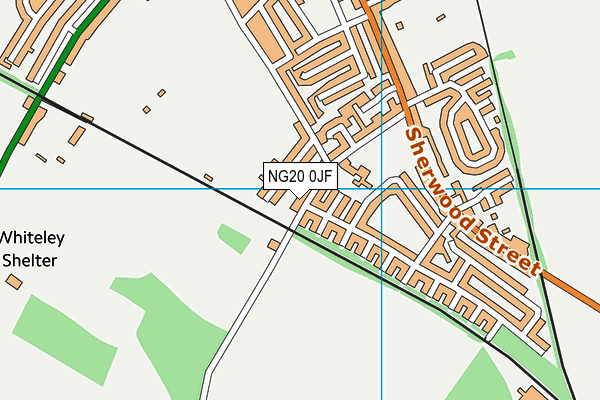 NG20 0JF map - OS VectorMap District (Ordnance Survey)