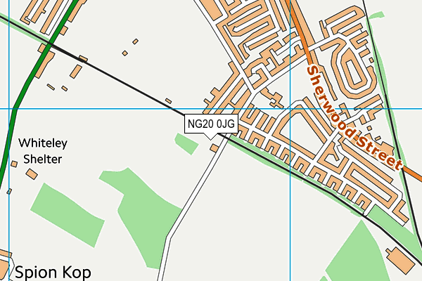 NG20 0JG map - OS VectorMap District (Ordnance Survey)