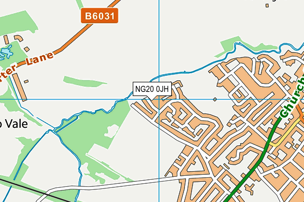 NG20 0JH map - OS VectorMap District (Ordnance Survey)