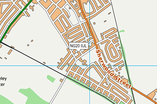 NG20 0JL map - OS VectorMap District (Ordnance Survey)