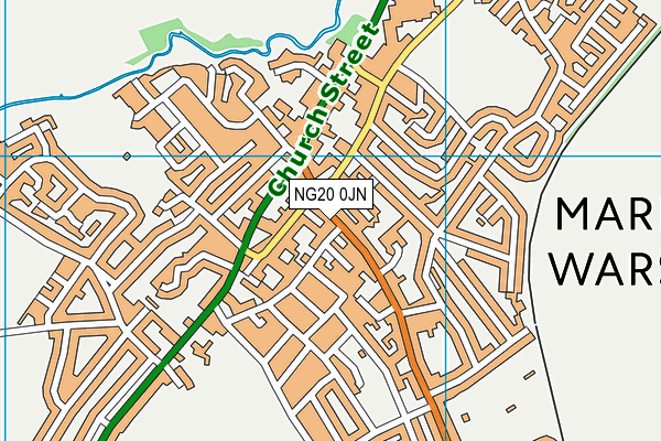 NG20 0JN map - OS VectorMap District (Ordnance Survey)
