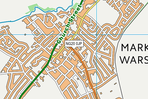 NG20 0JP map - OS VectorMap District (Ordnance Survey)