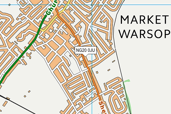 NG20 0JU map - OS VectorMap District (Ordnance Survey)