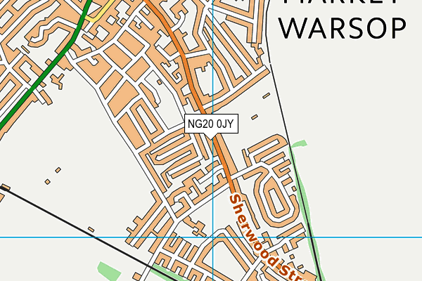 NG20 0JY map - OS VectorMap District (Ordnance Survey)