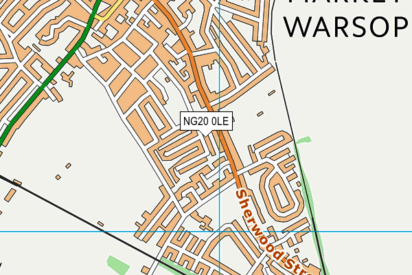 NG20 0LE map - OS VectorMap District (Ordnance Survey)