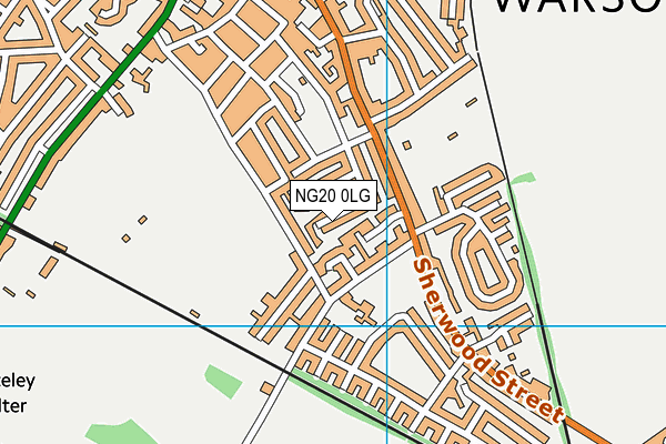 NG20 0LG map - OS VectorMap District (Ordnance Survey)