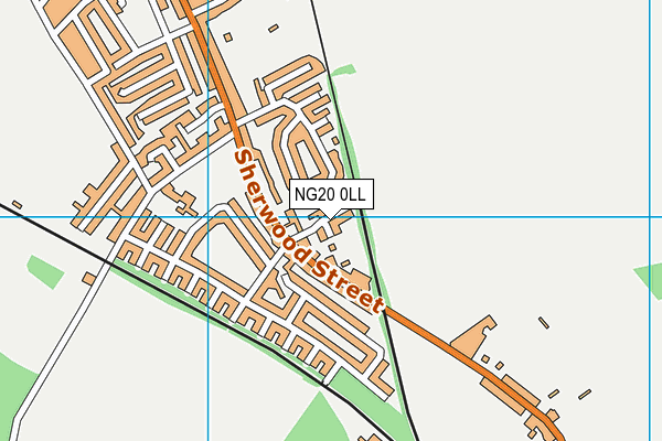 NG20 0LL map - OS VectorMap District (Ordnance Survey)