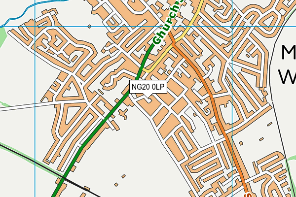 NG20 0LP map - OS VectorMap District (Ordnance Survey)