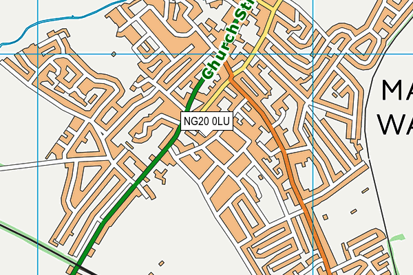 NG20 0LU map - OS VectorMap District (Ordnance Survey)