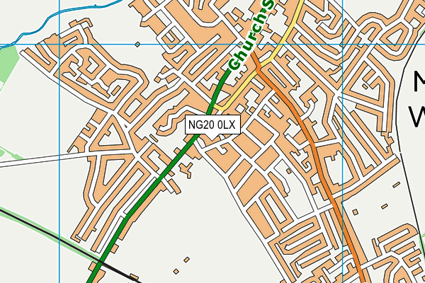 NG20 0LX map - OS VectorMap District (Ordnance Survey)
