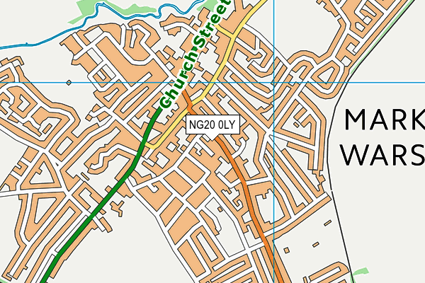 NG20 0LY map - OS VectorMap District (Ordnance Survey)