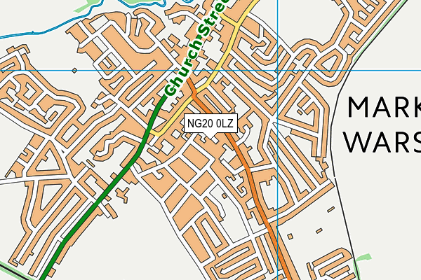 NG20 0LZ map - OS VectorMap District (Ordnance Survey)