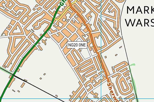 NG20 0NE map - OS VectorMap District (Ordnance Survey)